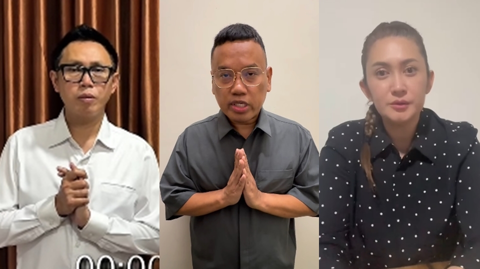 Eko Patrio, Uya Kuya, dan Nafa Urbach sampaikan permintaan maaf. 